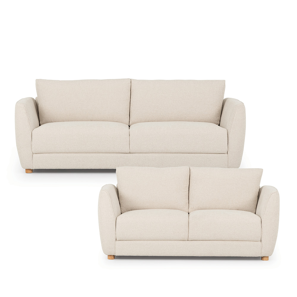 Katrina 3 Seater + 2 Seater, Cream