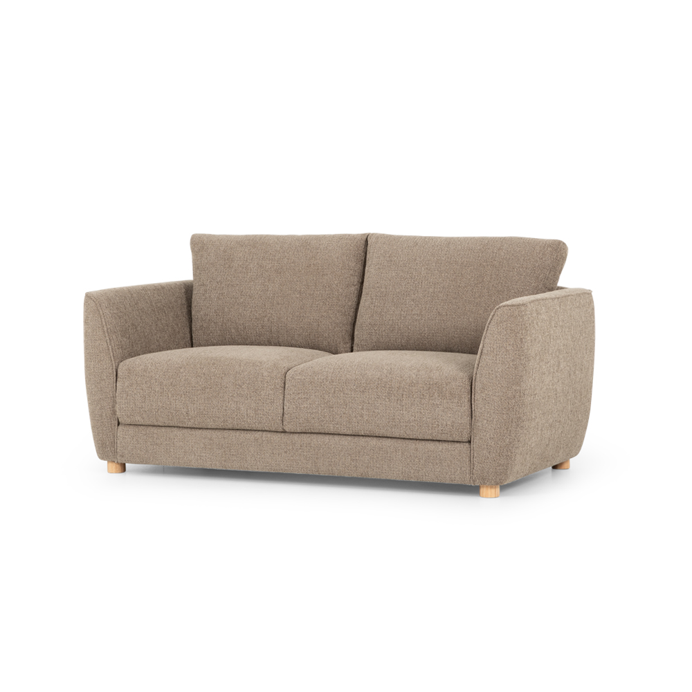 Katrina 2 Seater + Ottoman, Light Brown