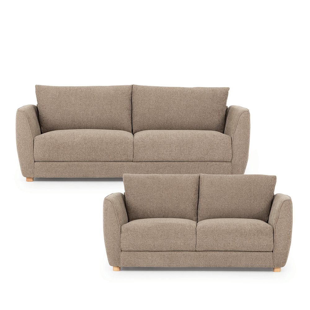 Katrina 2 Seater + 3 Seater, Light Brown