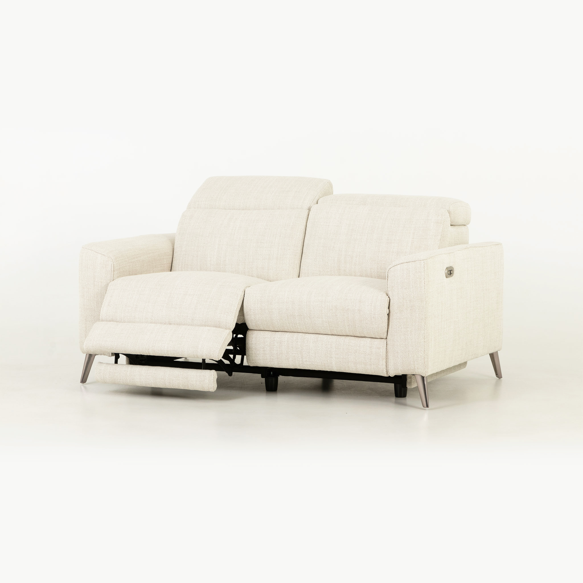 Kayla 3 Seater Electric Recliner + 2 Seater Electric Recliner, Cream