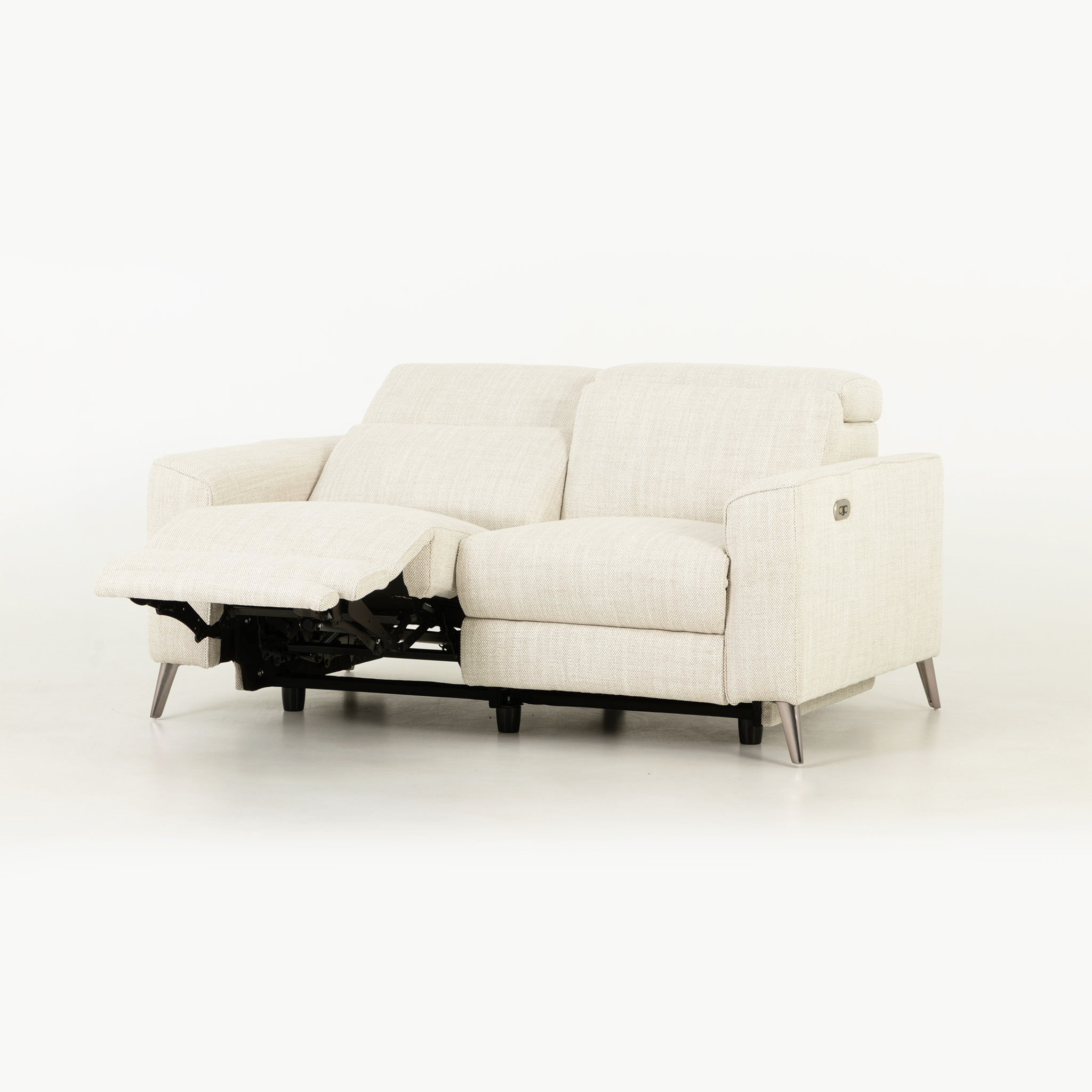 Kayla 3 Seater Electric Recliner + 2 Seater Electric Recliner, Cream