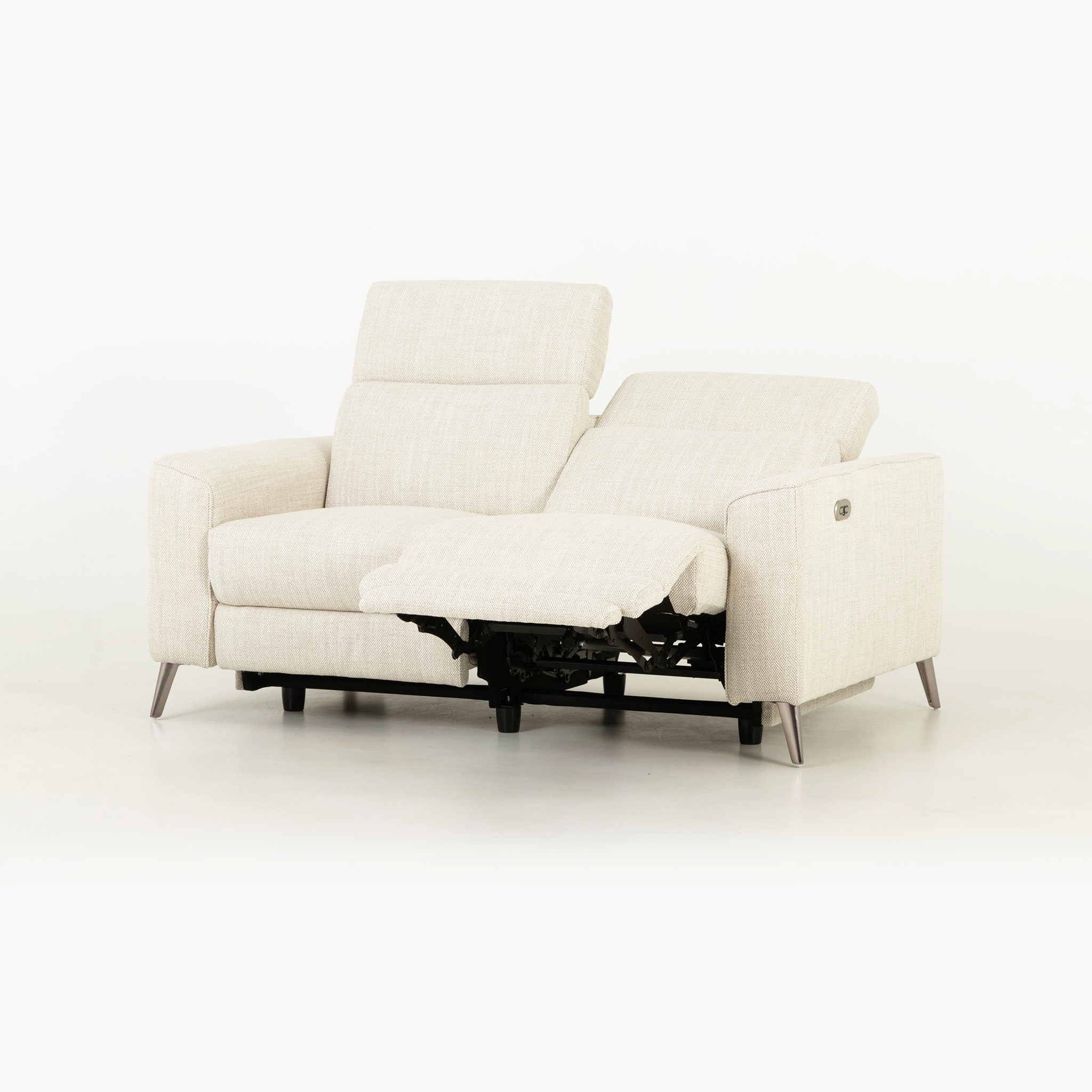 Kayla 3 Seater Electric Recliner + 2 Seater Electric Recliner, Cream