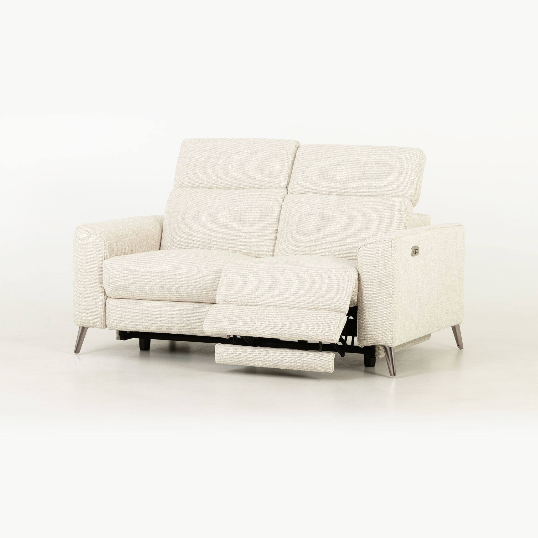Kayla 3 Seater Electric Recliner + 2 Seater Electric Recliner, Cream