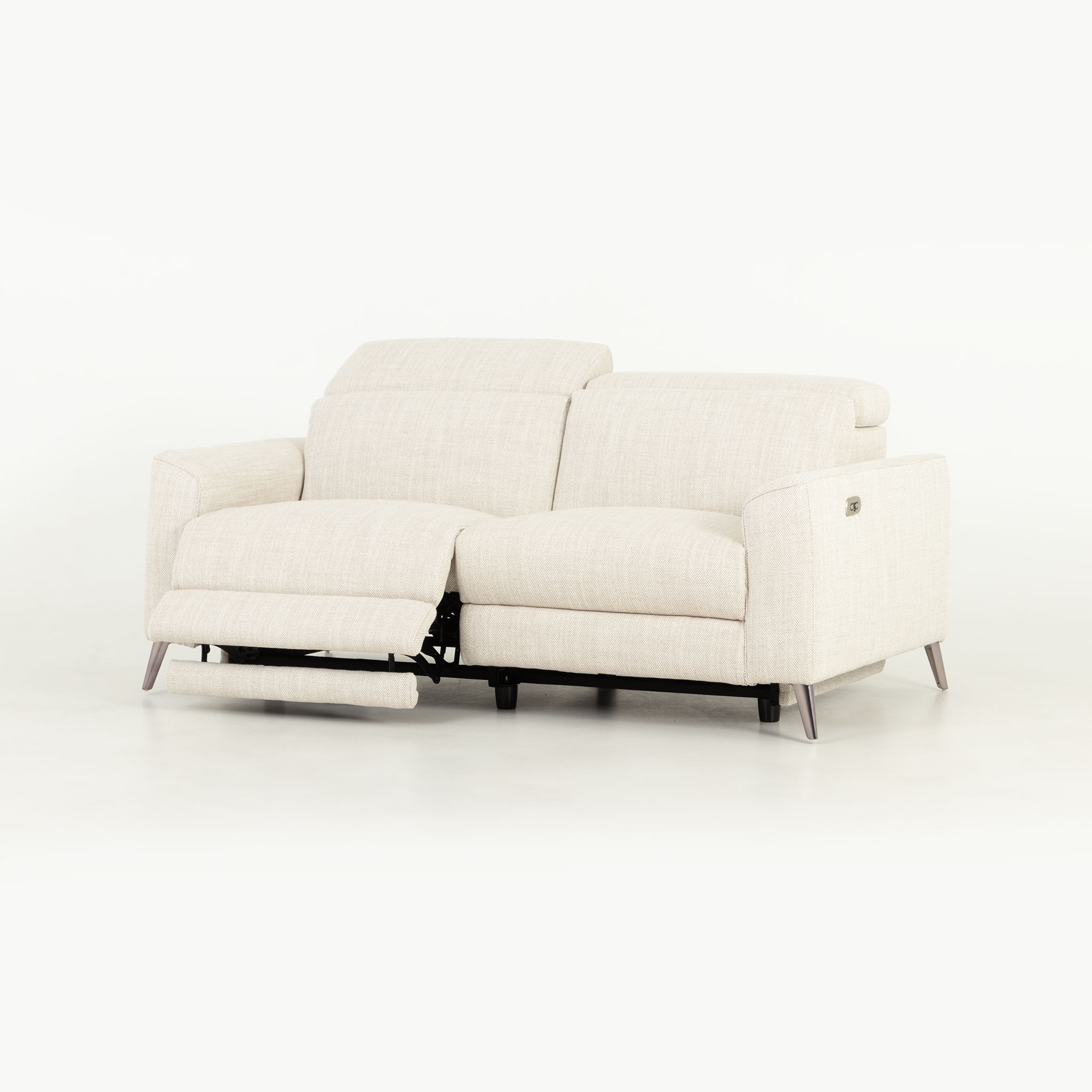 Kayla 3 Seater Electric Recliner + 2 Seater Electric Recliner, Cream