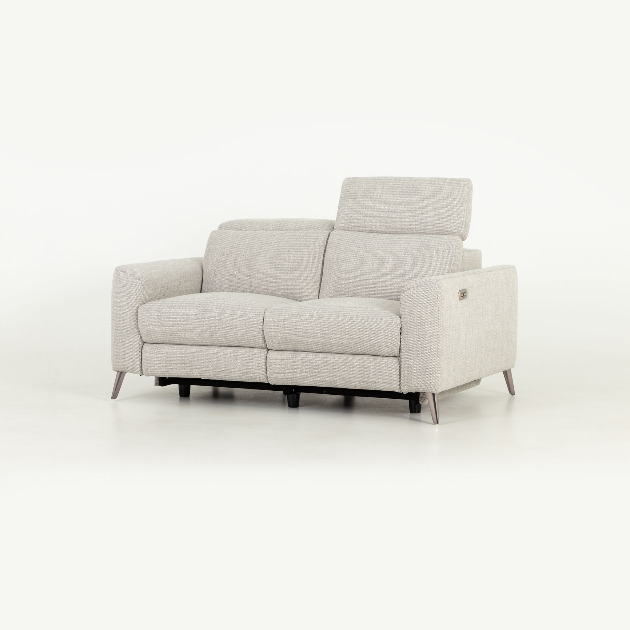 Kayla 3 Seater Electric Recliner + 2 Seater Electric Recliner, Light Grey