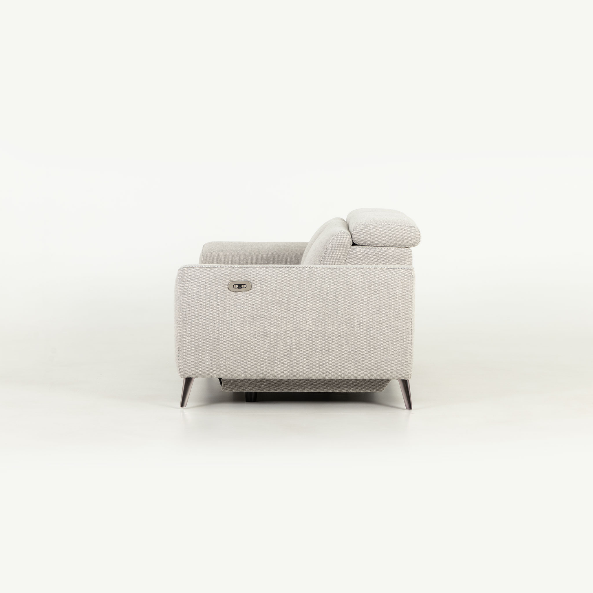 Kayla 3 Seater Electric Recliner + 2 Seater Electric Recliner, Light Grey