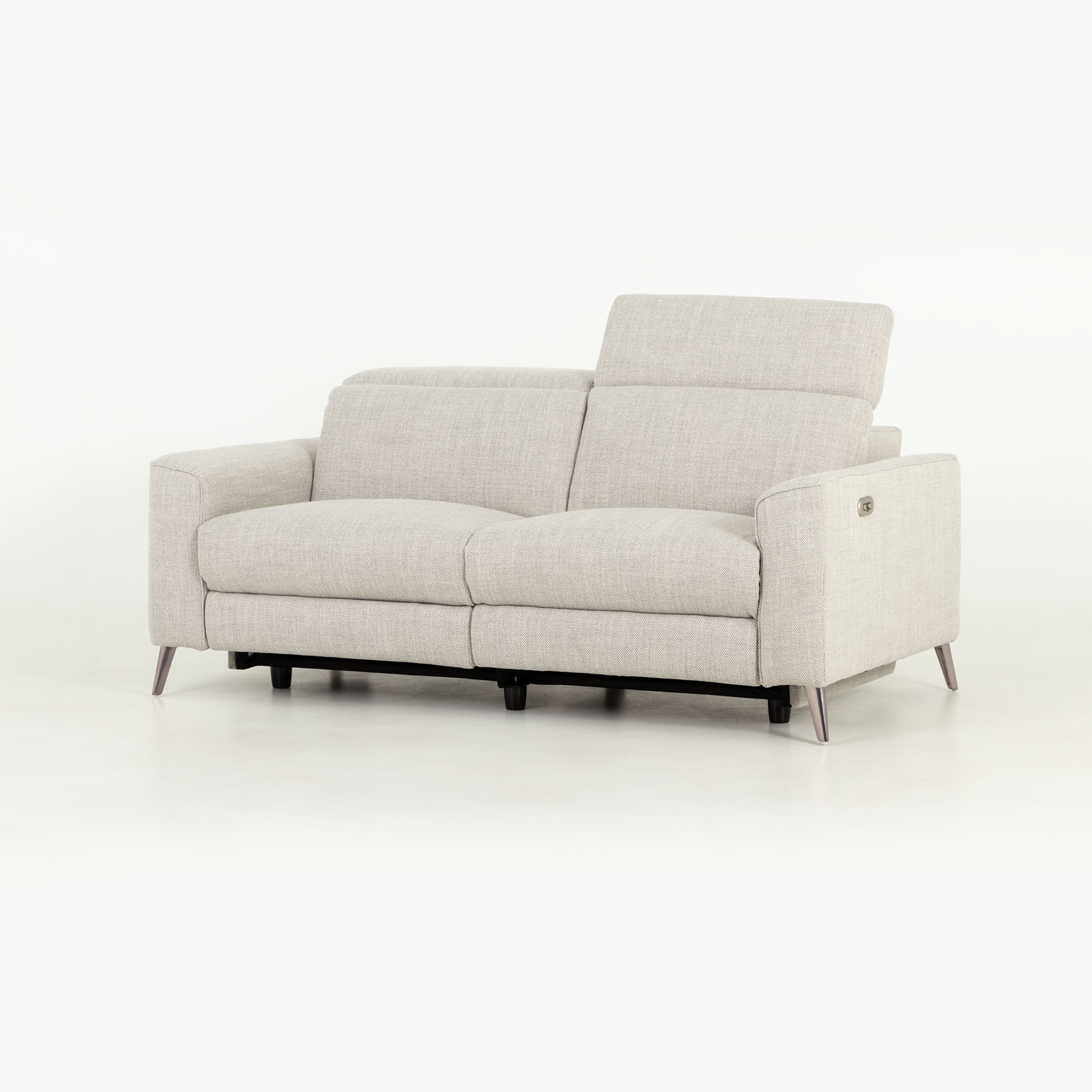 Kayla 3 Seater Electric Recliner + 2 Seater Electric Recliner, Light Grey