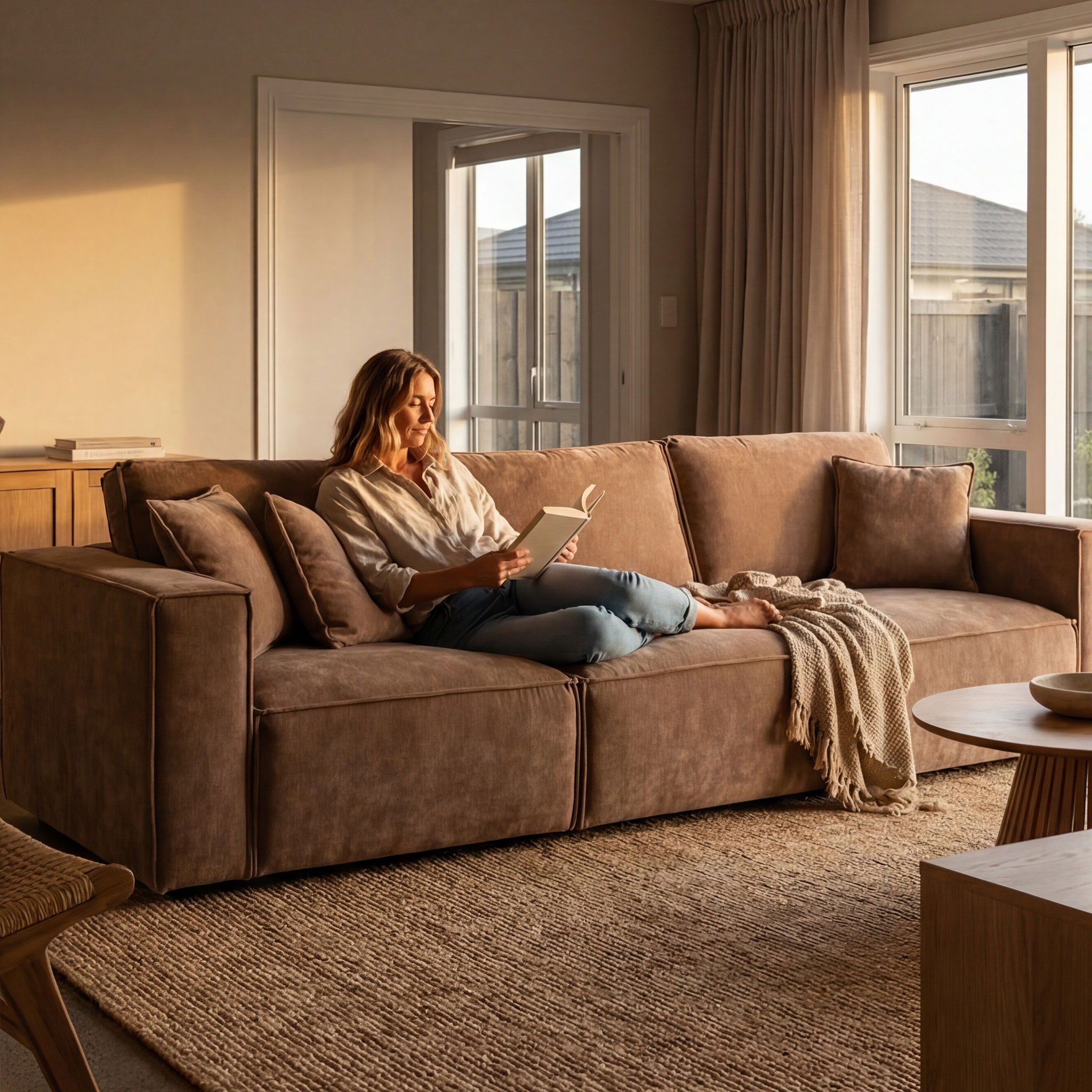 Kinsley 3 Seater Modular Sofa, Brown