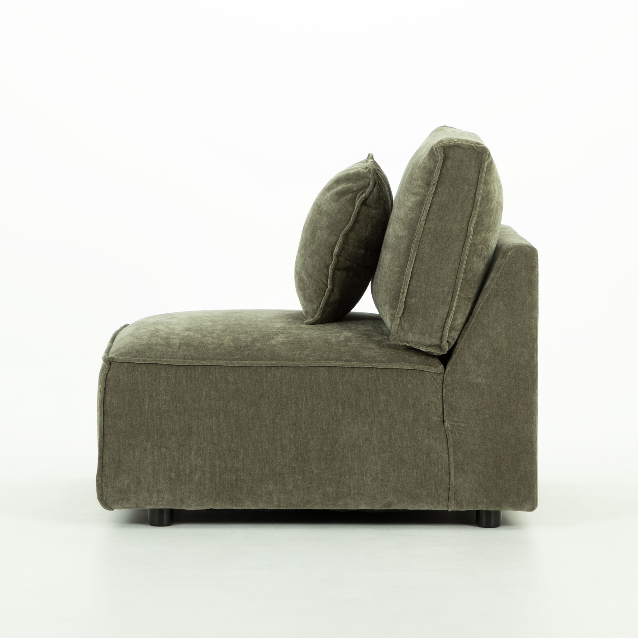 Kinsley 3 Seater Modular Chaise Sofa, Green