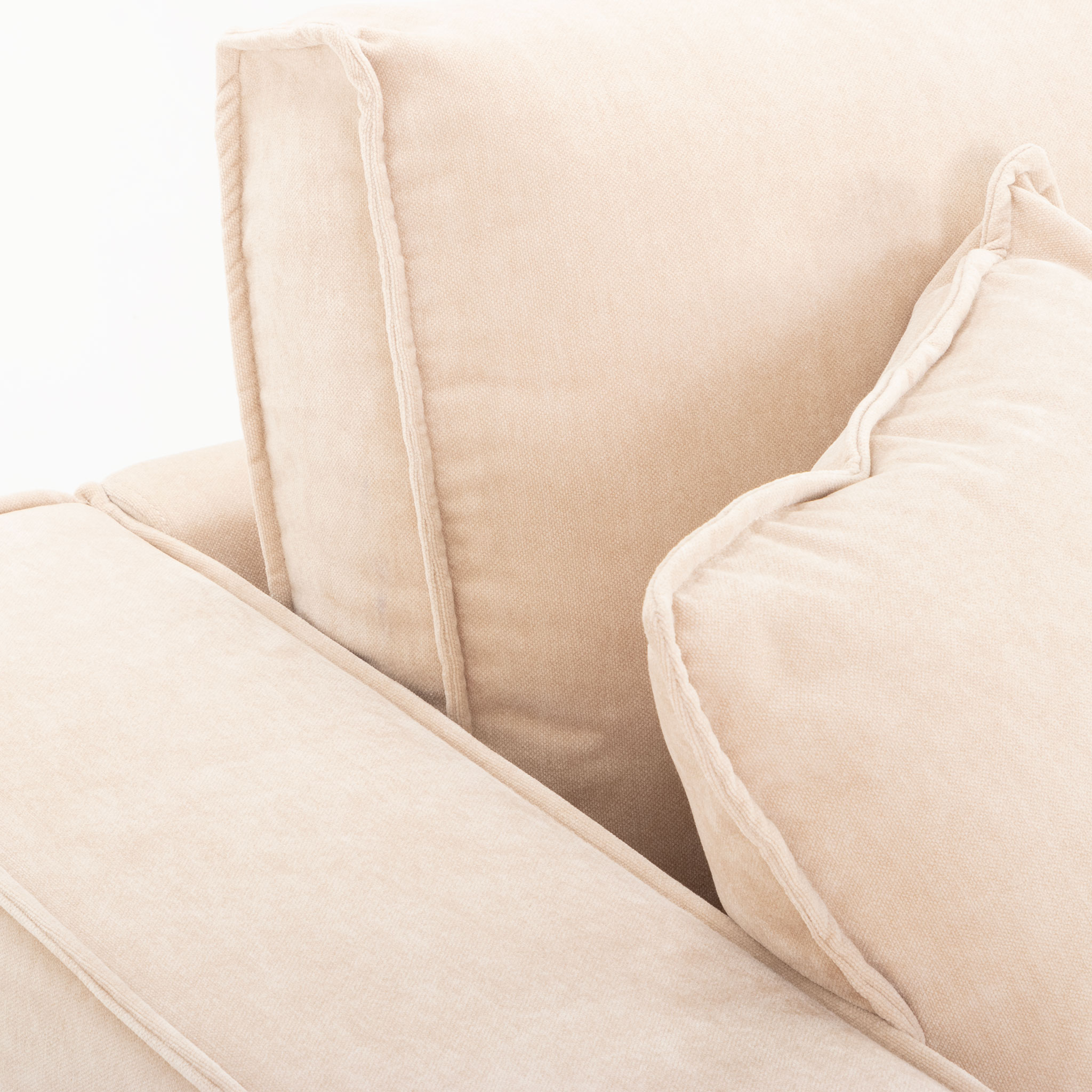 Kinsley 3 Seater Modular Chaise Sofa, Natural