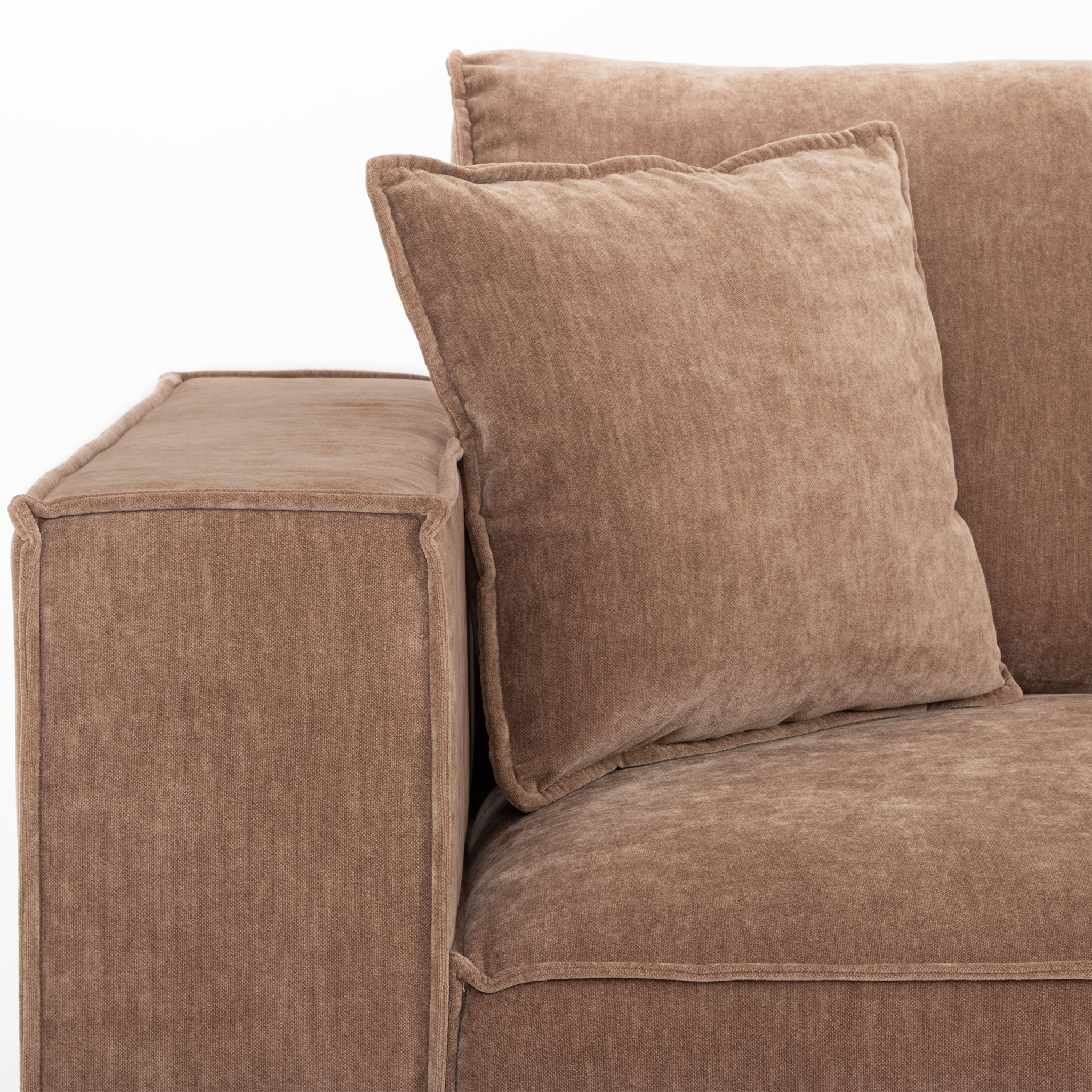 Kinsley 5 Seater Corner Modular Sofa, Brown