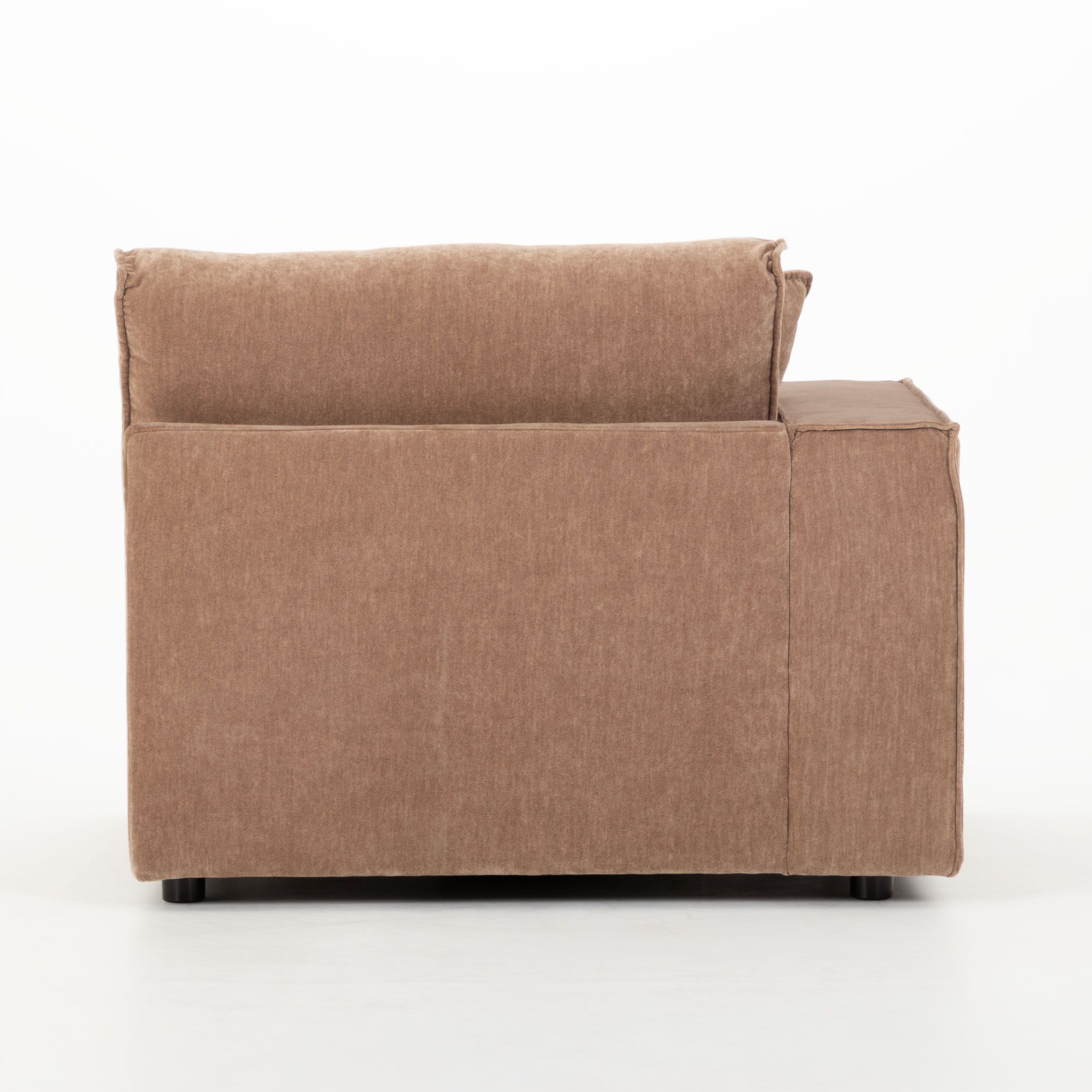 Kinsley 4 Seater Corner Modular Chaise Sofa Right Hand Facing, Brown