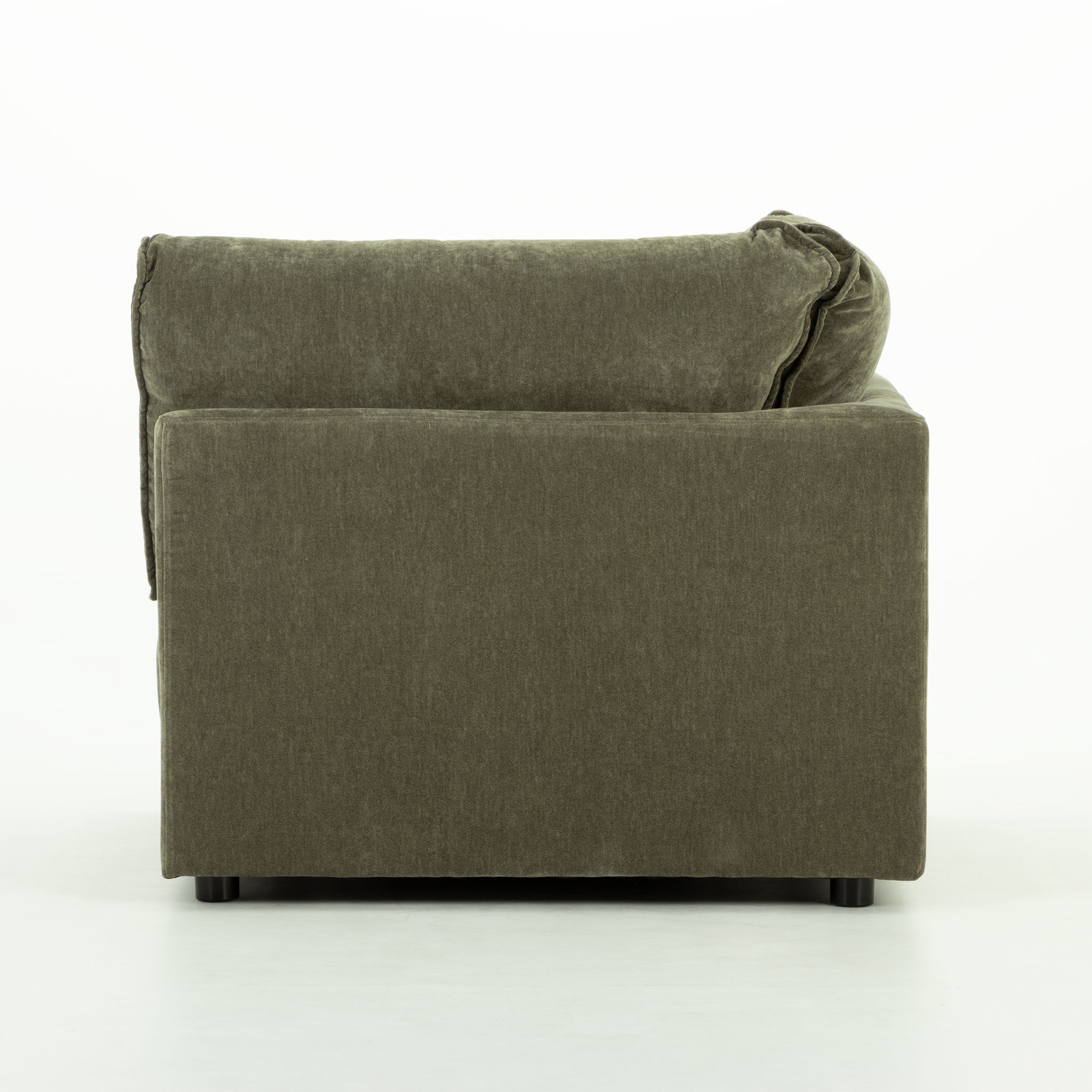 Kinsley 4 Seater Corner Modular Chaise Sofa Right Hand Facing, Green