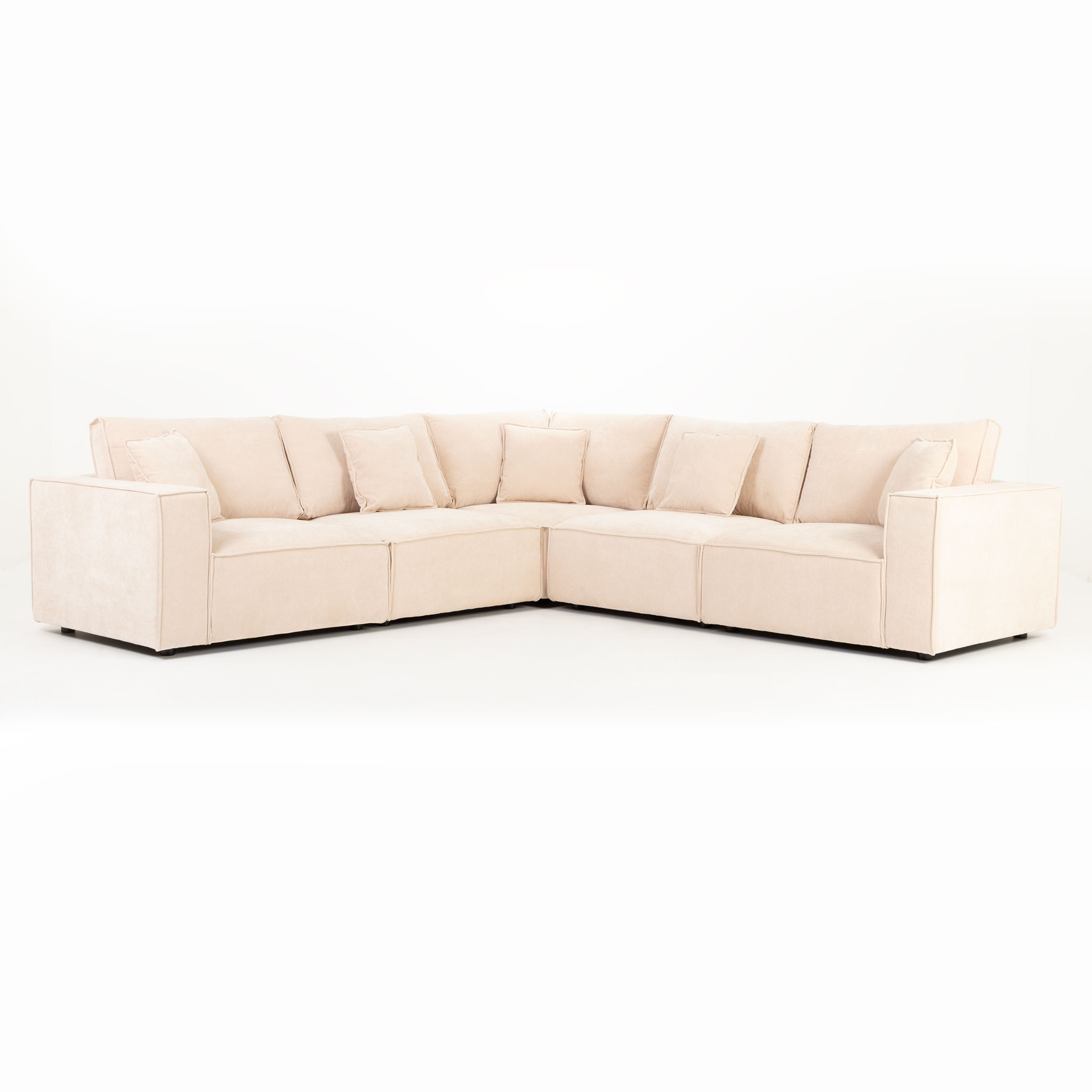 Kinsley 5 Seater Corner Modular Sofa, Natural