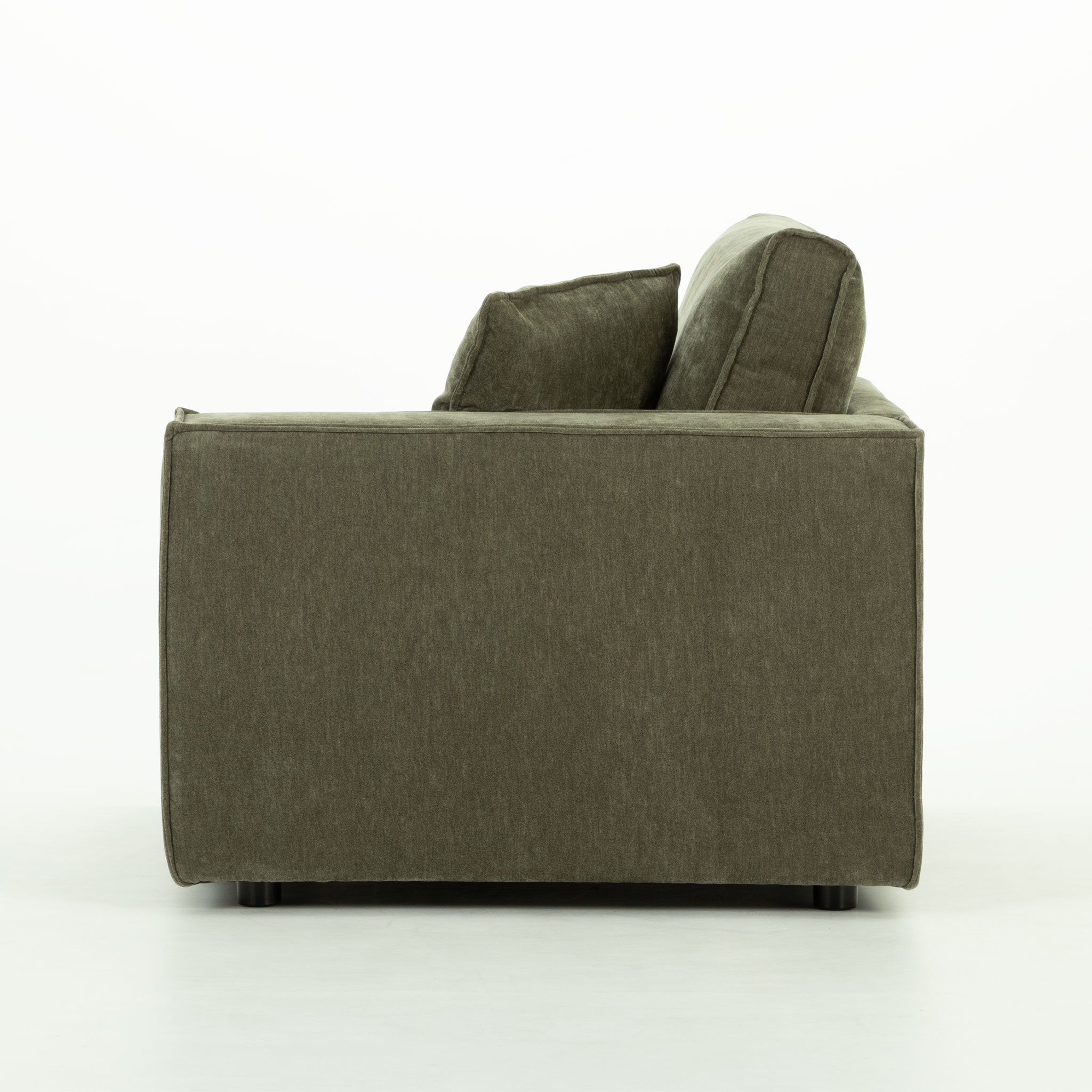 Kinsley 5 Seater Corner Modular Sofa With Ottoman, Green