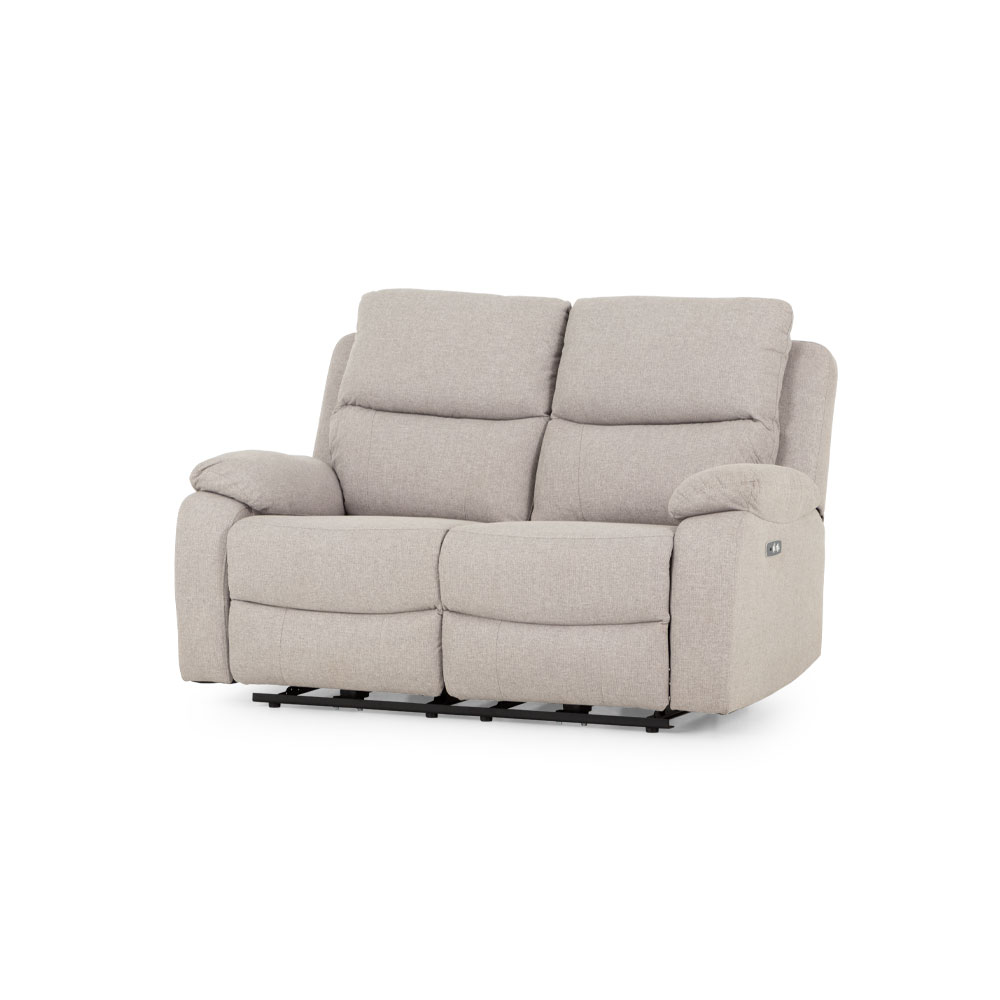 Kyle 3 Seater Electric Recliner + 2 Seater Electric Recliner, Light Grey