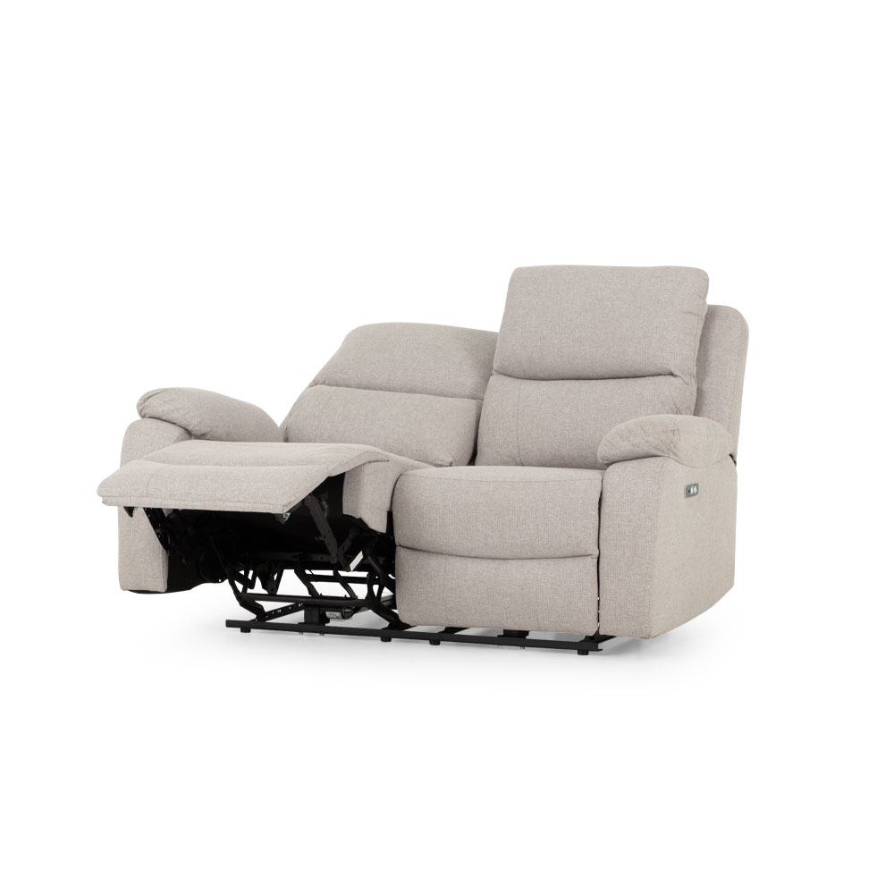 Kyle 3 Seater Electric Recliner + 2 Seater Electric Recliner, Light Grey