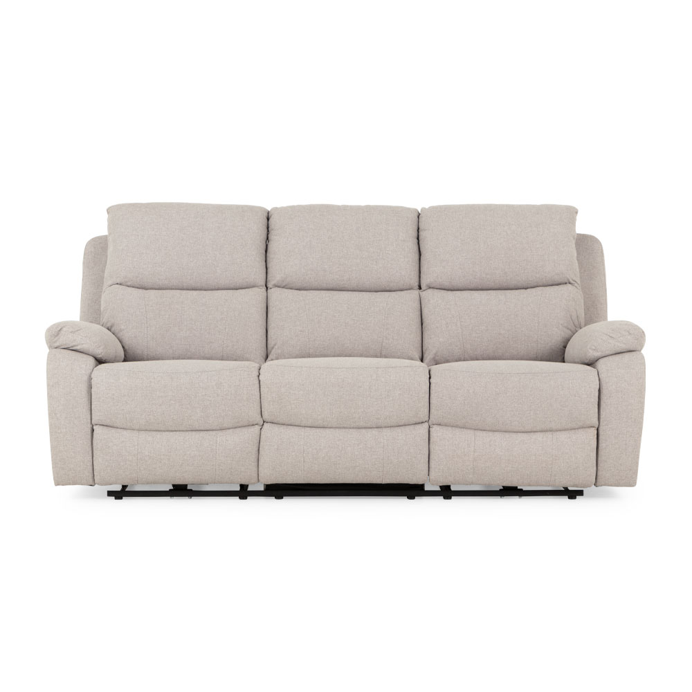 Kyle 3 Seater Electric Recliner + 2 Seater Electric Recliner, Light Grey
