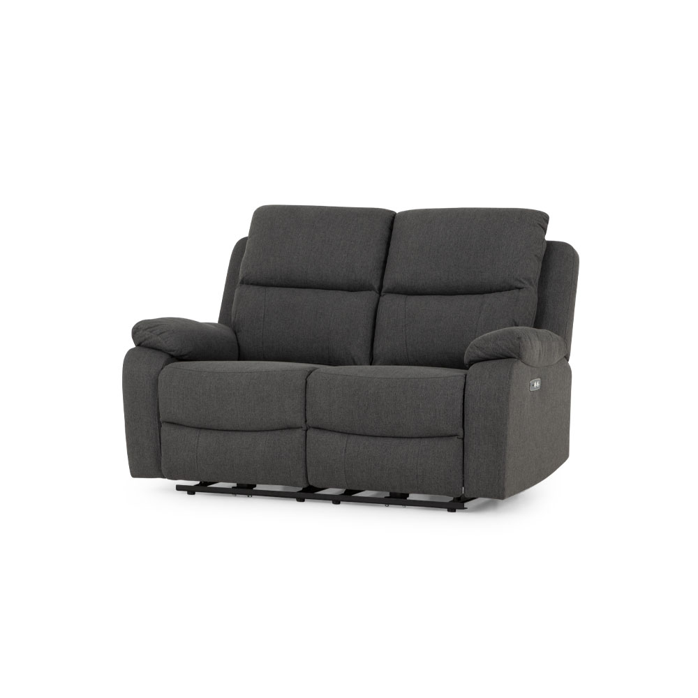 Kyle 3 Seater Electric Recliner + 2 Seater Electric Recliner, Charcoal