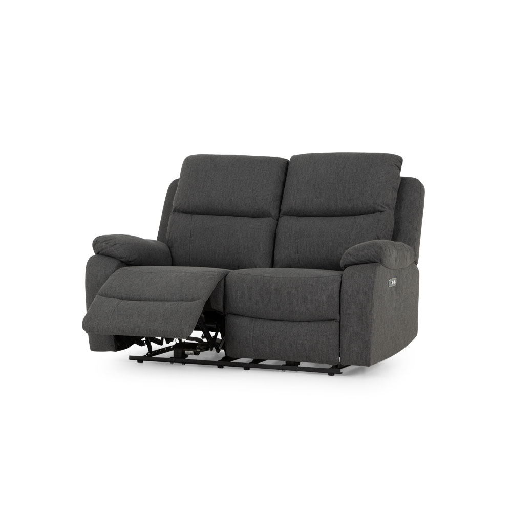 Kyle 3 Seater Electric Recliner + 2 Seater Electric Recliner, Charcoal