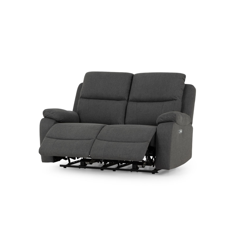 Kyle 3 Seater Electric Recliner + 2 Seater Electric Recliner, Charcoal