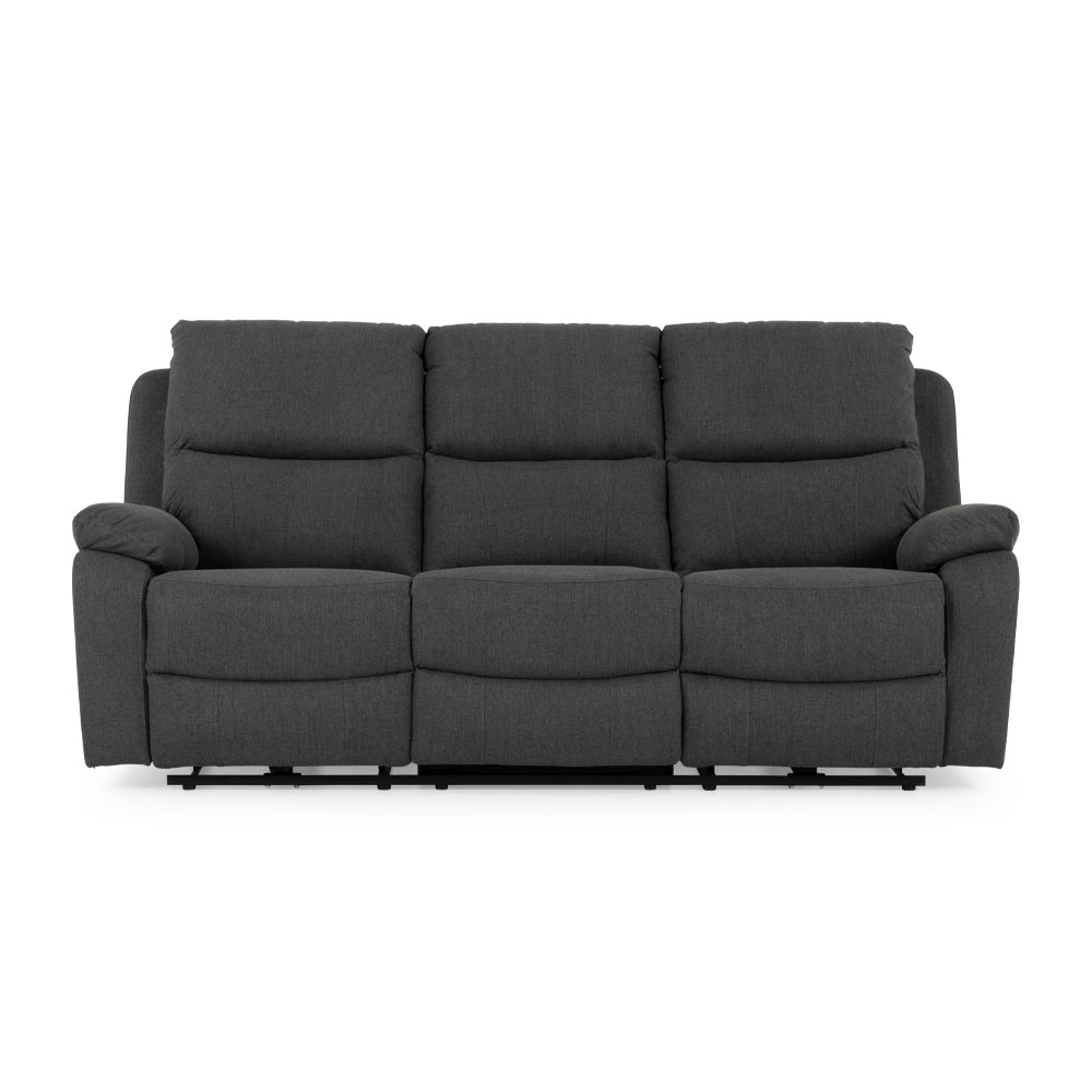 Kyle 3 Seater Electric Recliner + 2 Seater Electric Recliner, Charcoal