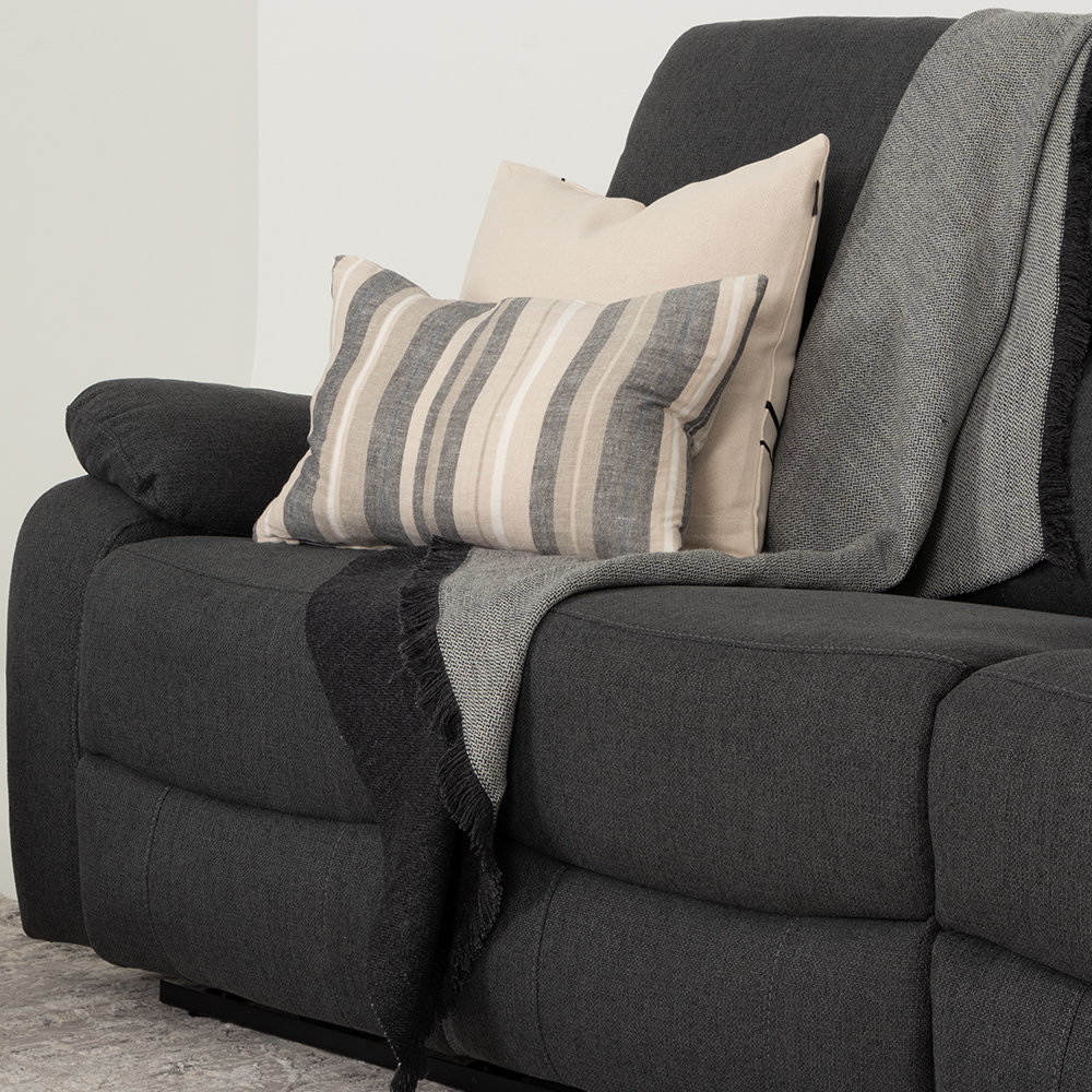 Kyle 3 Seater Electric Recliner + 2 Seater Electric Recliner, Charcoal