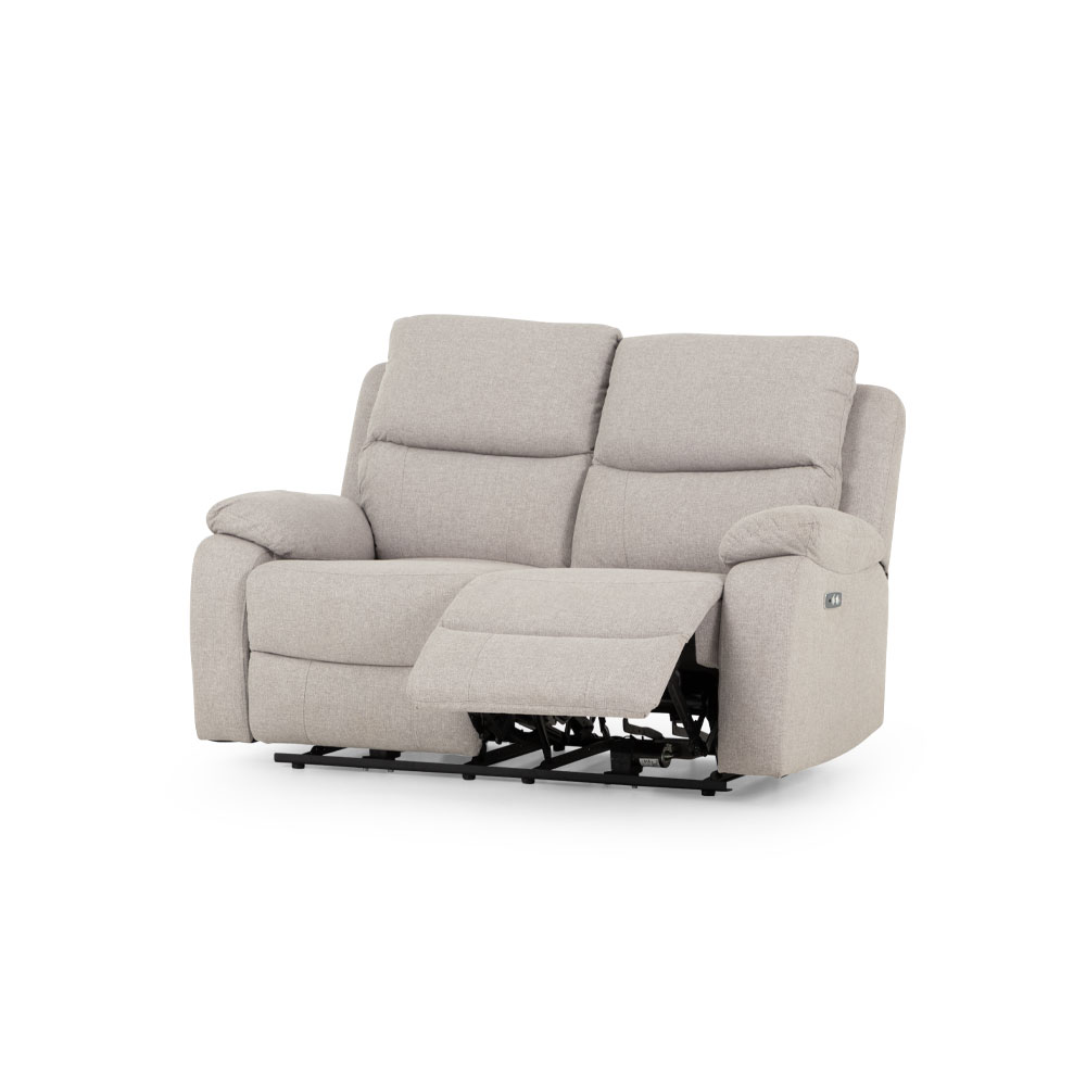 Kyle 2 Seater Electric Recliner + 2 Electric Recliner Chairs, Light Grey