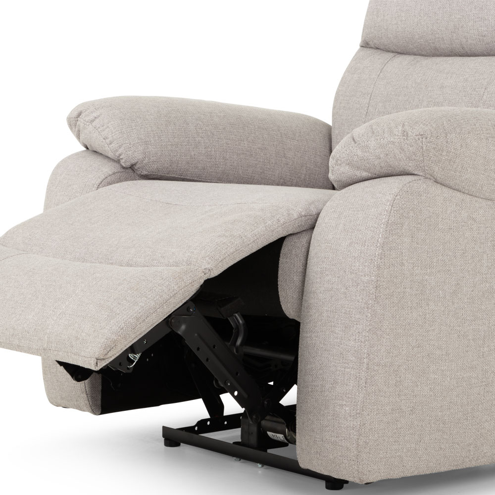 Kyle 2 Seater Electric Recliner + 2 Electric Recliner Chairs, Light Grey