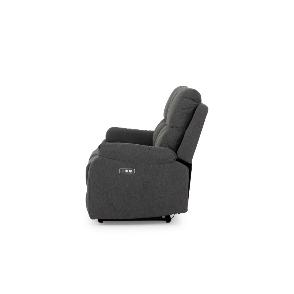 Kyle 3 Seater Electric Recliner + 2 Electric Recliner Chairs, Charcoal