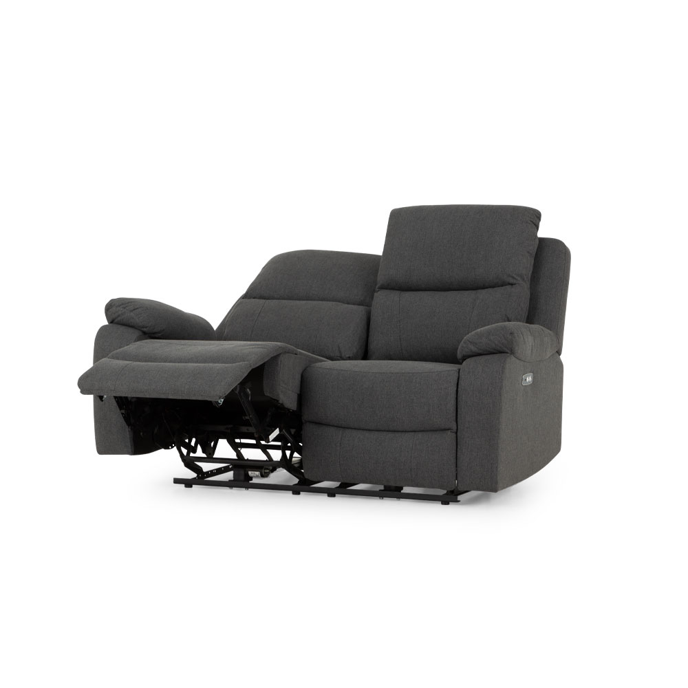 Kyle 2 Seater Electric Recliner + 2 Electric Recliner Chairs, Charcoal