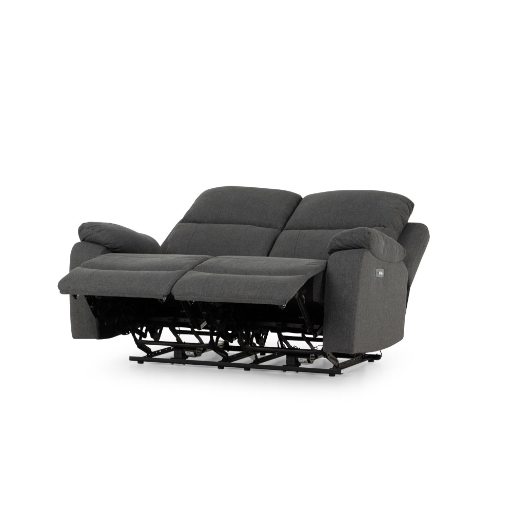 Kyle 2 Seater Electric Recliner + 2 Electric Recliner Chairs, Charcoal