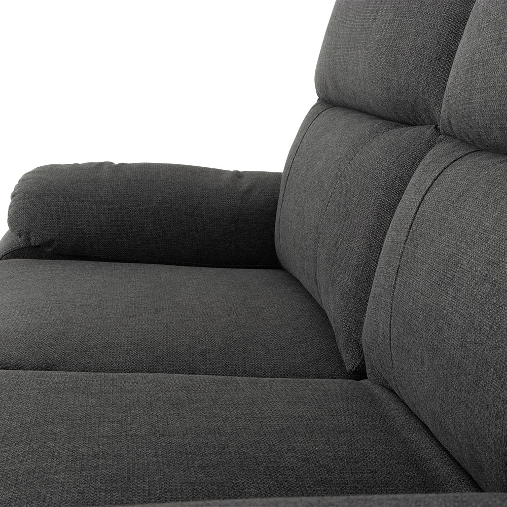 Kyle 2 Seater Electric Recliner + 2 Electric Recliner Chairs, Charcoal