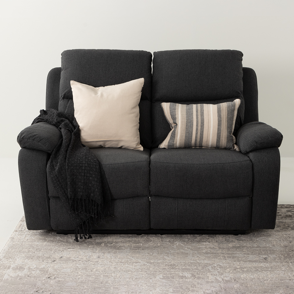 Kyle 2 Seater Electric Recliner + 2 Electric Recliner Chairs, Charcoal