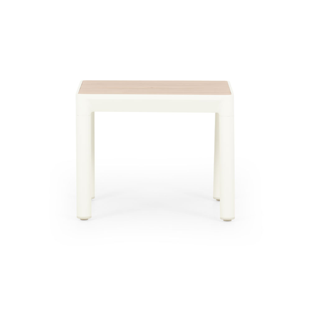 Lucia 3 Piece Outdoor Lounge Set With Side Table, White