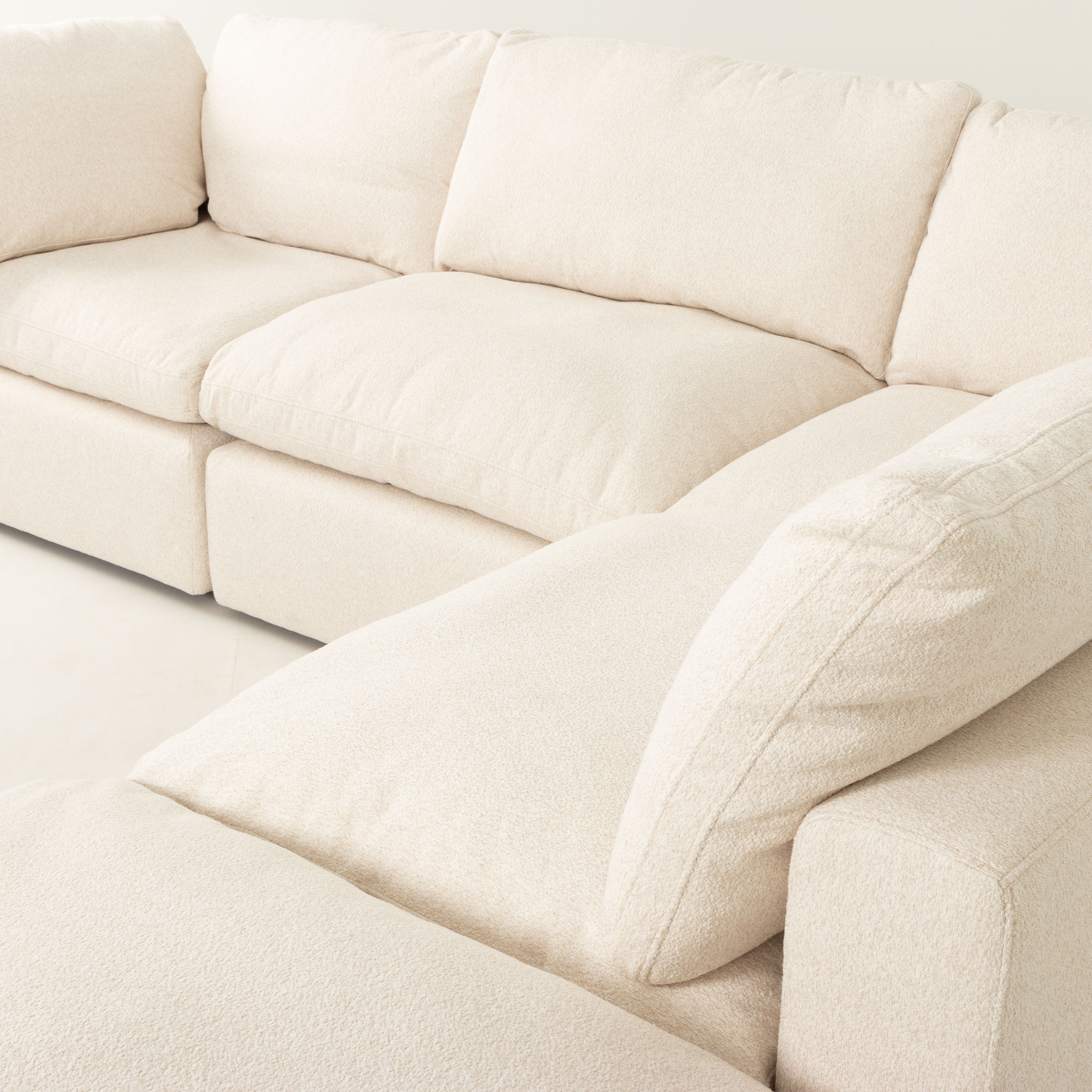 Mallory 3 Seater Modular Sofa, Cream