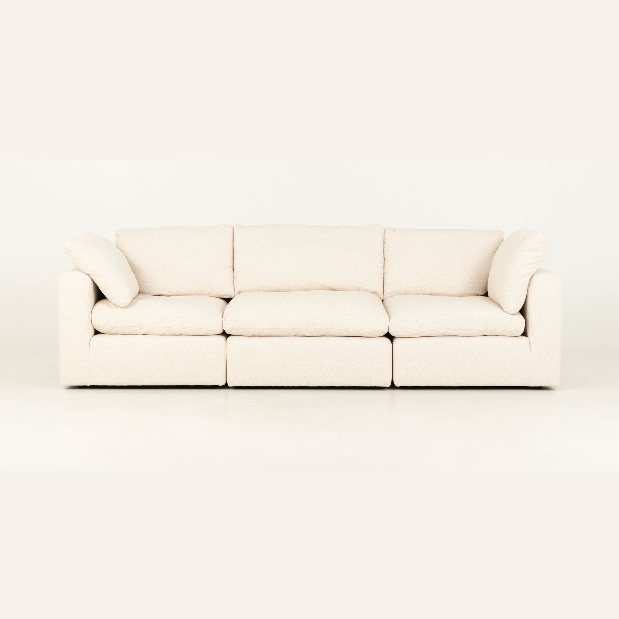 Mallory 3 Seater Modular Sofa, Cream