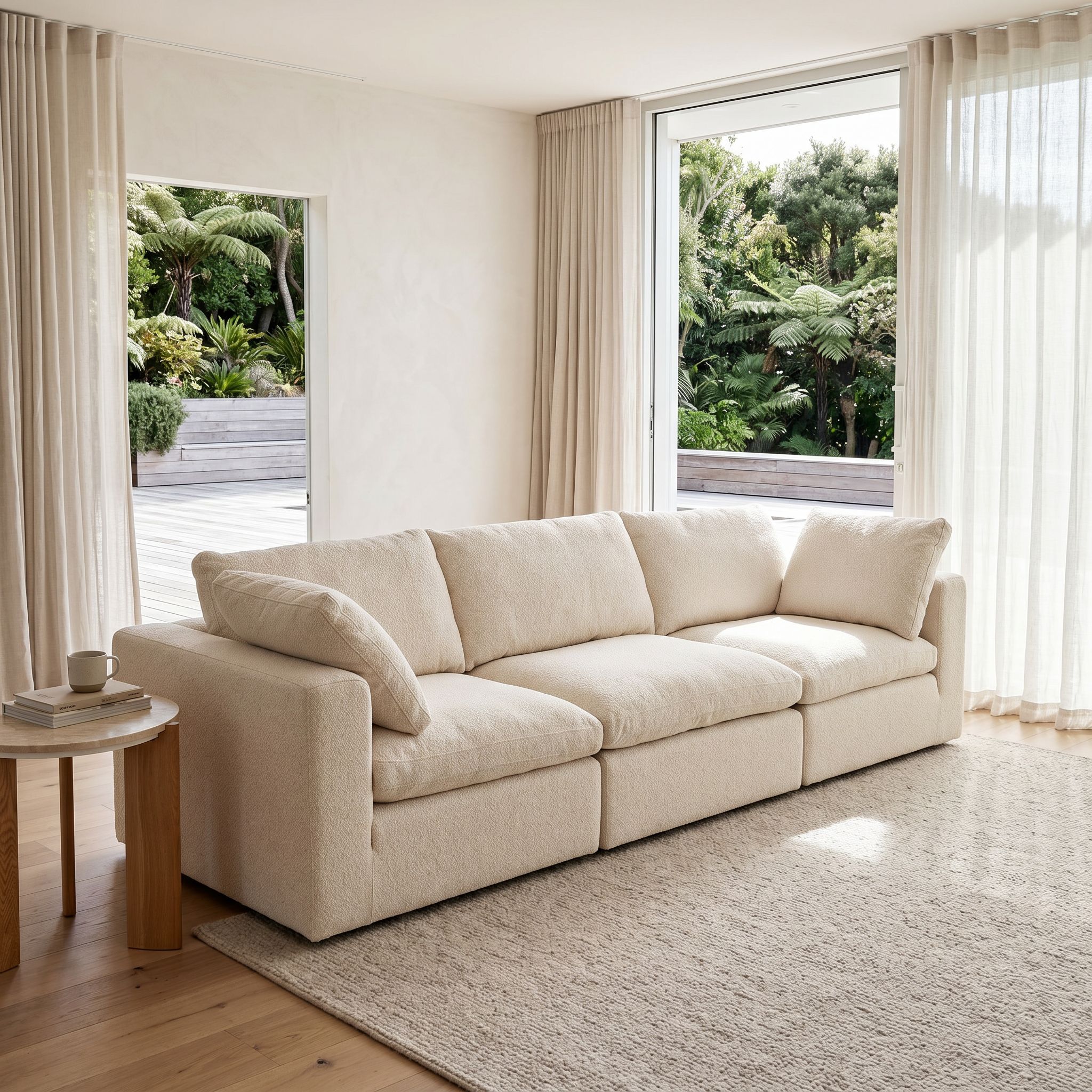 Mallory 3 Seater Modular Sofa, Cream