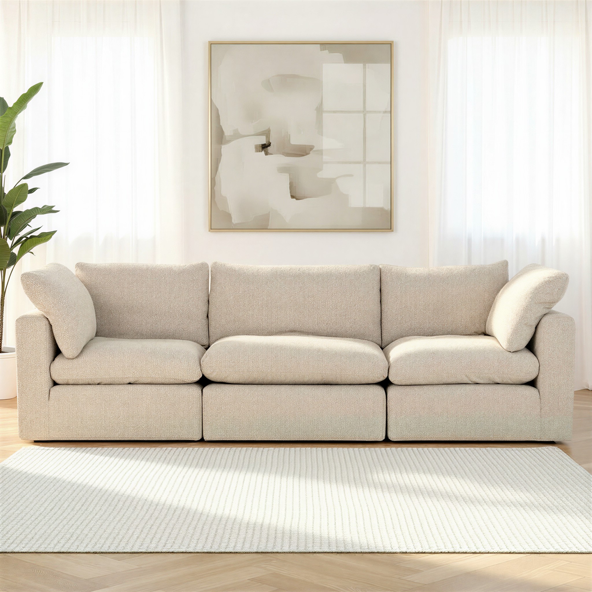 Mallory 3 Seater Modular Sofa, Grey