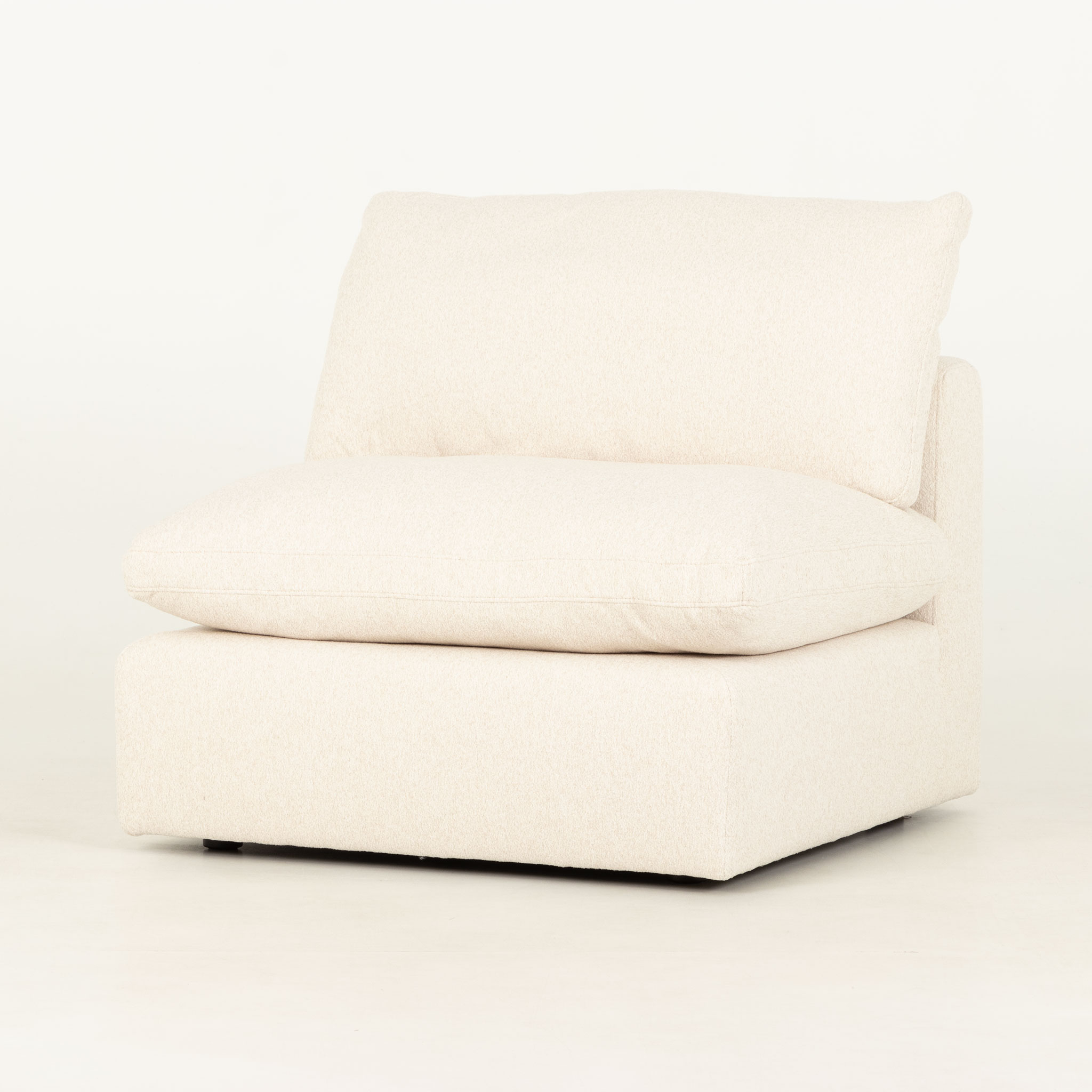 Mallory 4 Seater Corner Modular Chaise Sofa, Cream