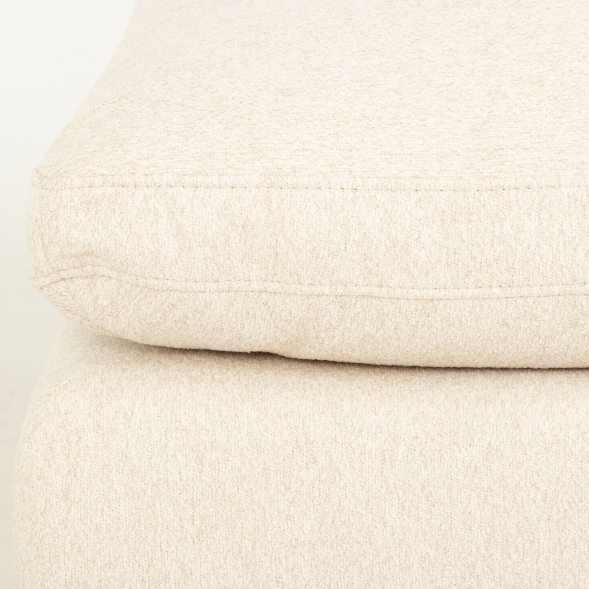 Mallory 4 Seater Corner Modular Chaise Sofa, Cream