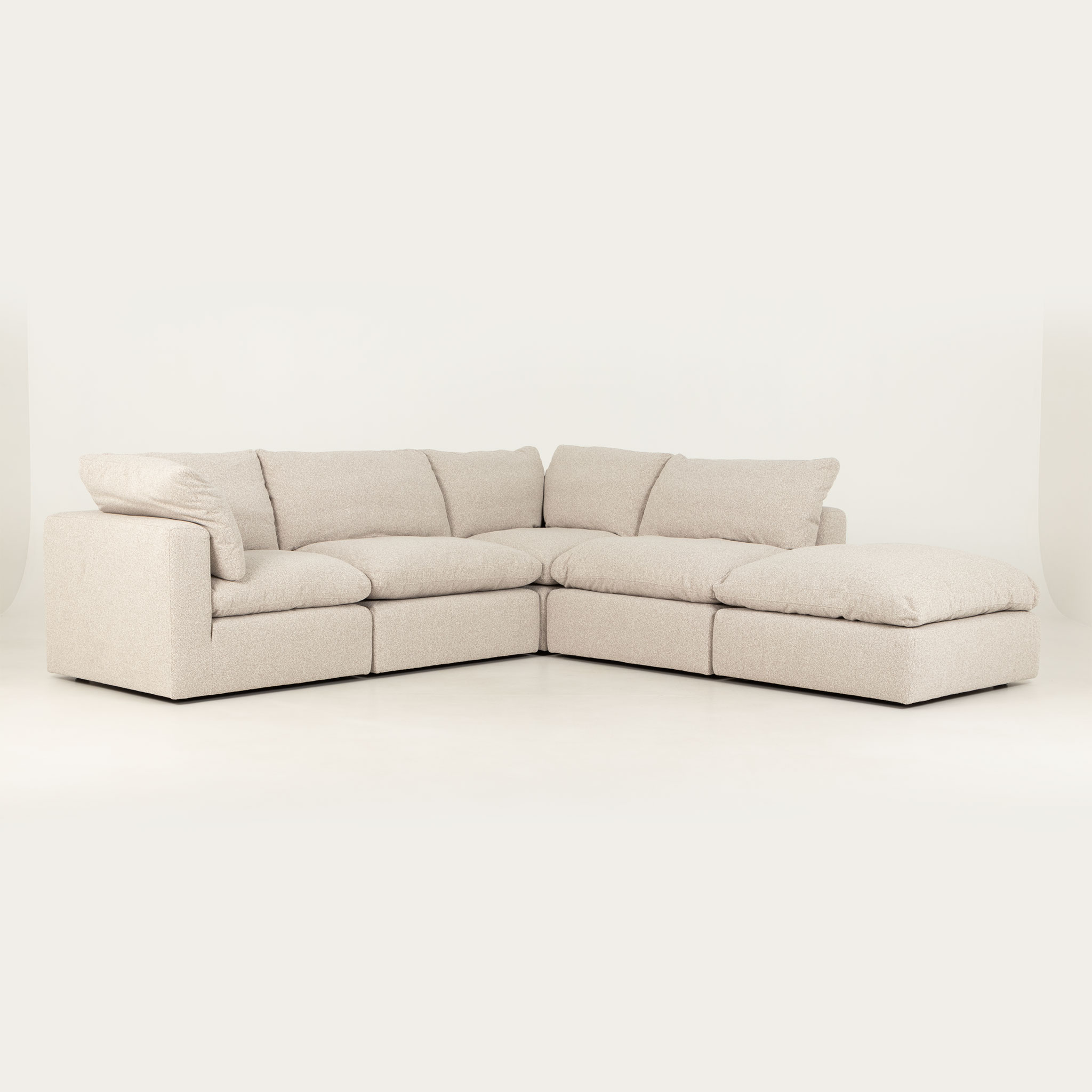 Mallory 4 Seater Corner Modular Chaise Sofa, Grey