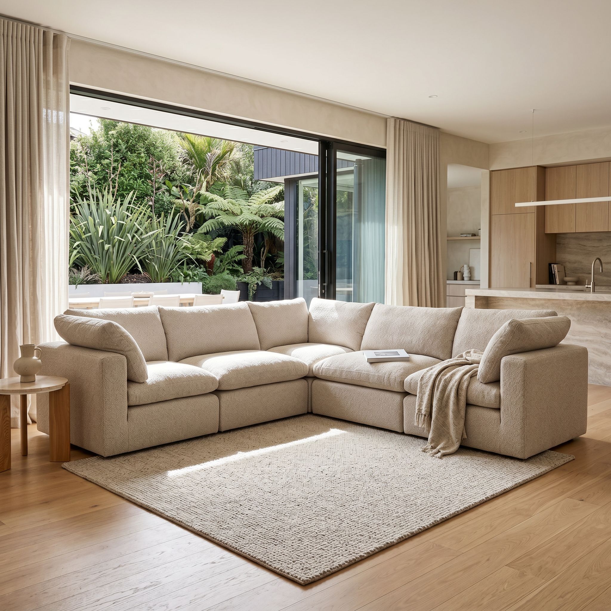 Mallory 5 Seater Corner Modular Sofa, Grey