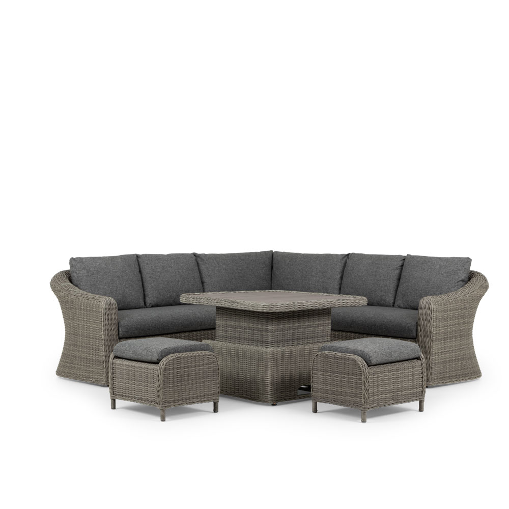 Martinique 4 Piece Outdoor Lounge Set with Coffee Table, Charcoal