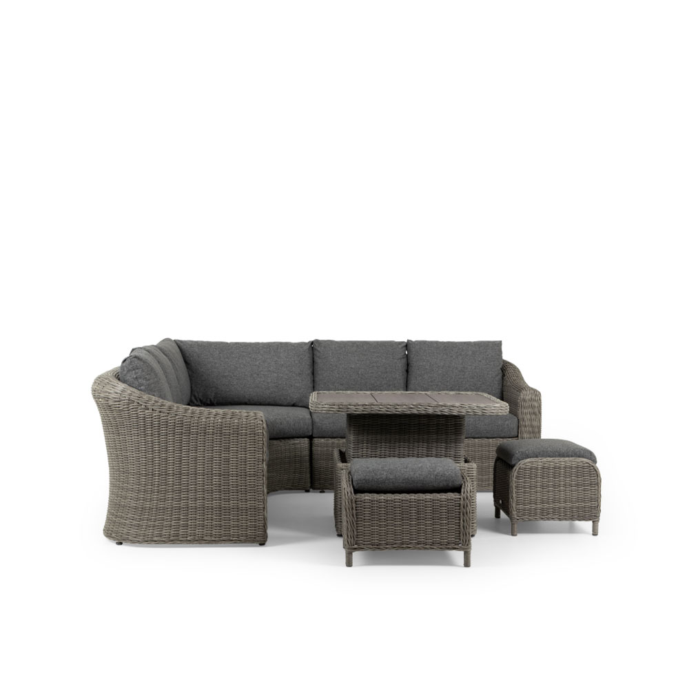 Martinique 4 Piece Outdoor Lounge Set with Coffee Table, Charcoal