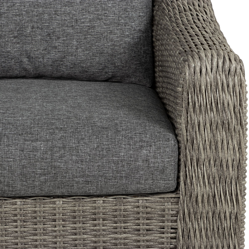 Martinique 4 Piece Outdoor Lounge Set with Coffee Table, Charcoal