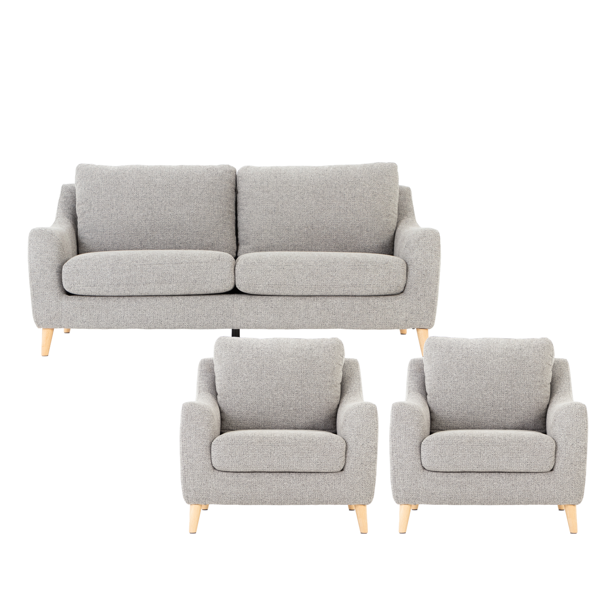 Martin 3 Seater + 2 Armchairs, Grey