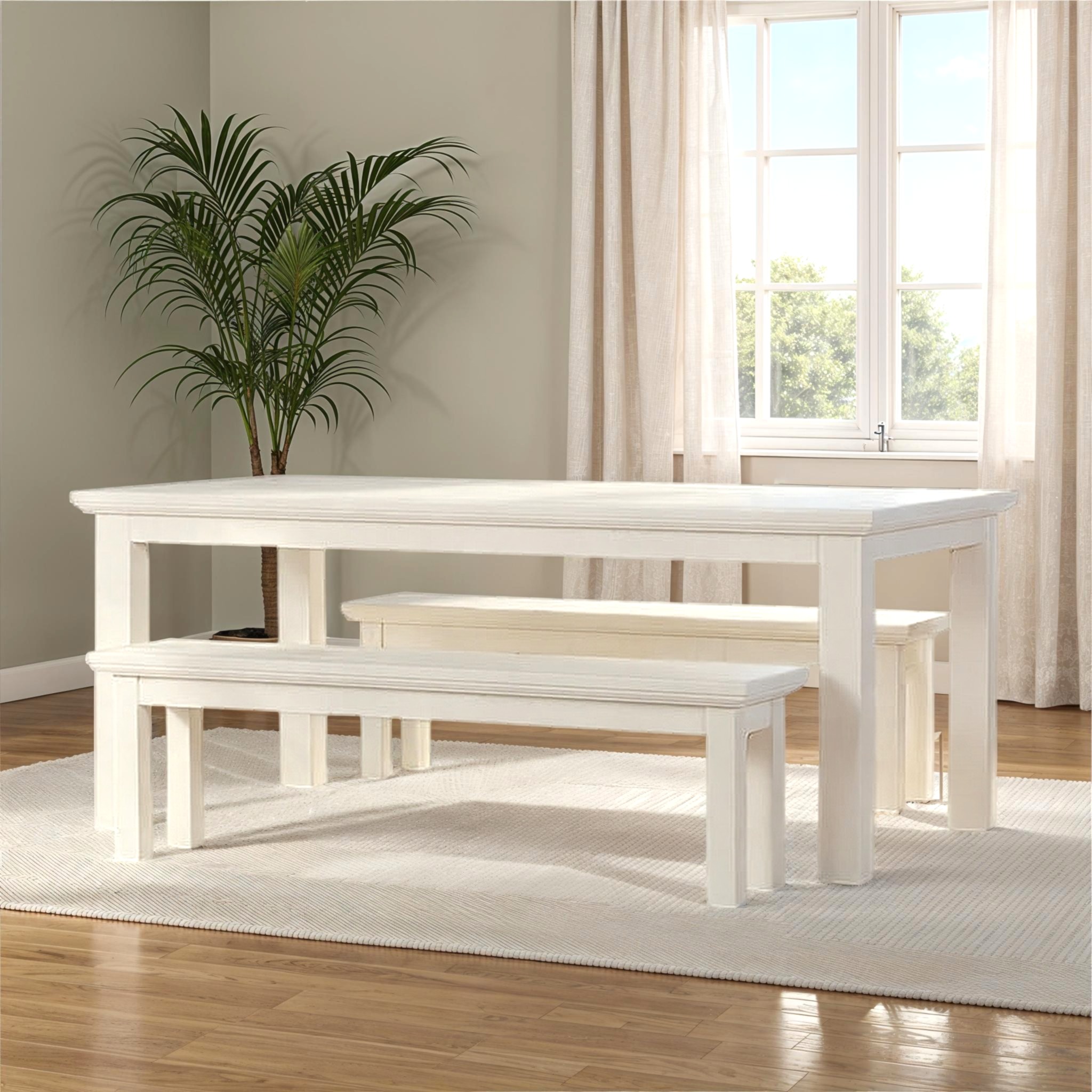 Melve 3 Piece Dining Set - W190, White