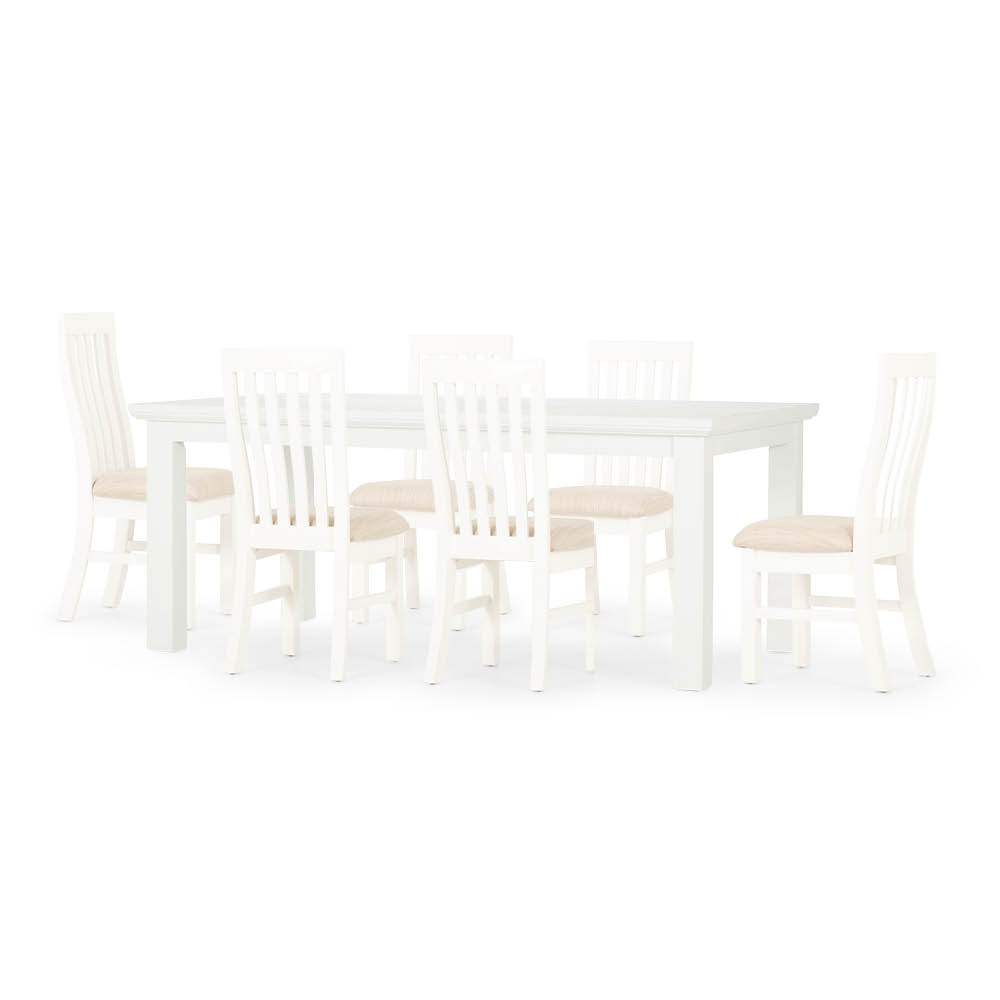 Melve 7 Piece Dining Set - W190, White