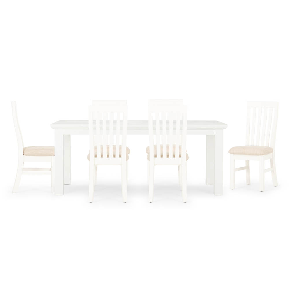 Melve 7 Piece Dining Set - W190, White